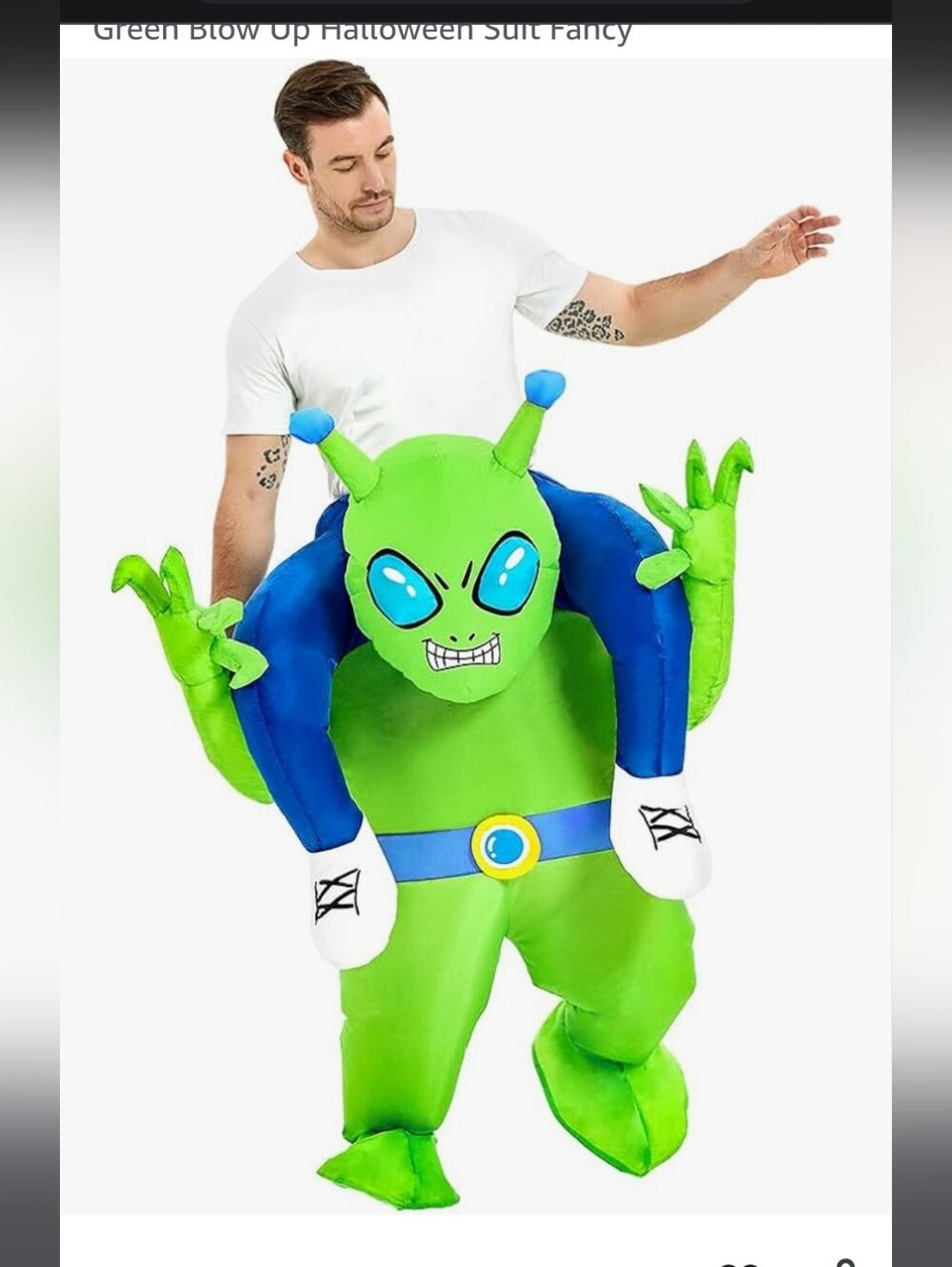 Green Alien Carry-Me Costume
